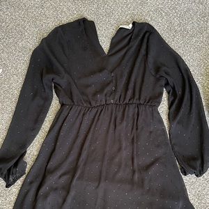 Black Long Sleeve Maternity Dress